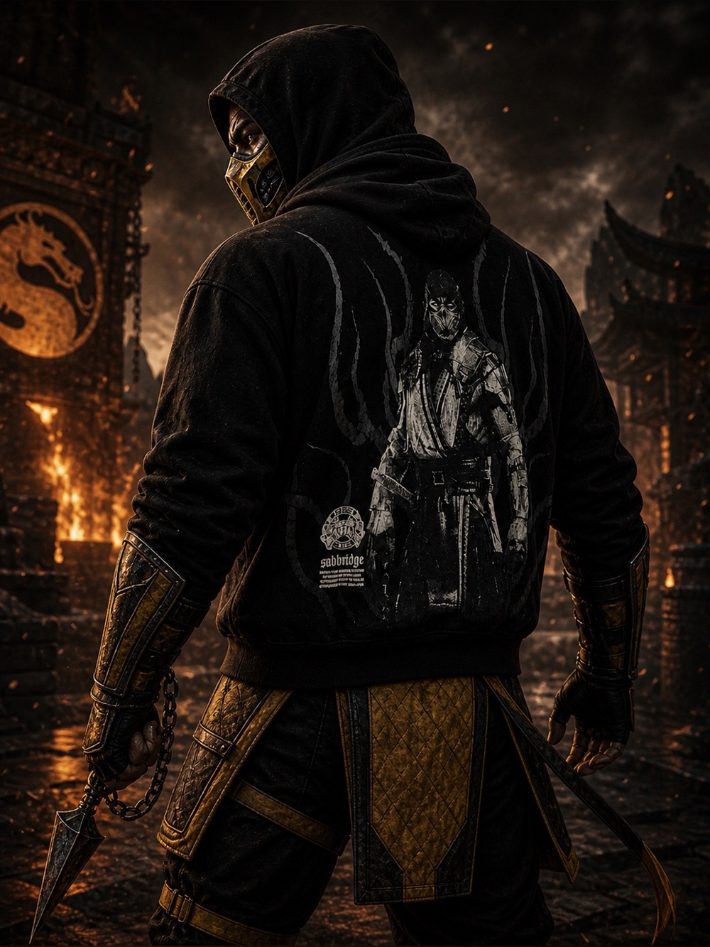 Darc Sport Hoodie /Mortal Kombat Scorpion Print